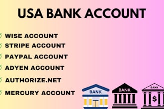 create usa llc wise stripe mercury adyen boa paypal shopify payment gateway