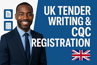 write UK healthcare and cleaning tender bids, proposals, and cqc registration