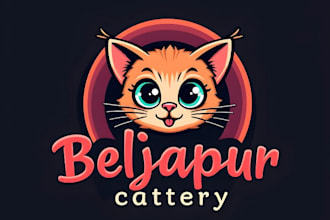 design black color dog, cat, dog training and pet grooming logo