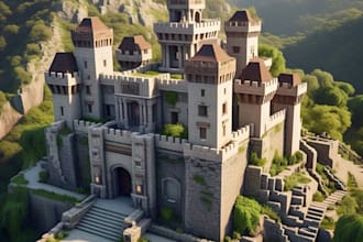 build minecraft castles villages