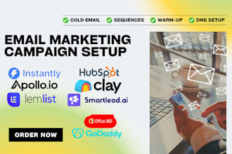 setup instantly ai for cold email campaign apollo automation workflow clay com
