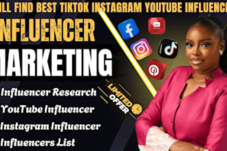 find tiktok instagram youtube influencers for influencer marketing