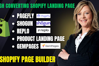 design clone shopify landing page design pagefly zipify shogun gempages replo