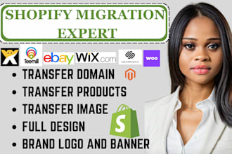 migrate wix squarespace wordpress mangento woocommerce weebly store to shopify