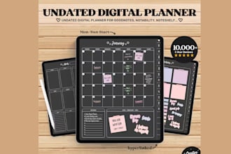 do printable planner, ebook, journal, workbook, flyer magazine layout on canva