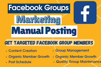 act as your facebook group or page ads campaign manager