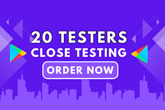 provide 20 testers google play console android app closed testing