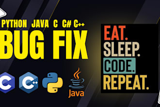 fix bugs in python, java, c, cpp, c sharp code