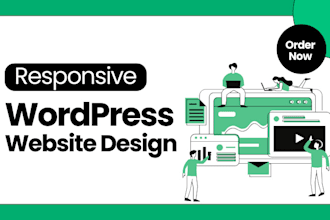 create responsive wordpress website, web design, or redesign