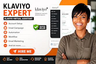 setup klaviyo email marketing flows shopify klaviyo virtual assitance mailerlite