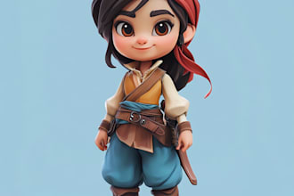 draw 2d game character design and animation