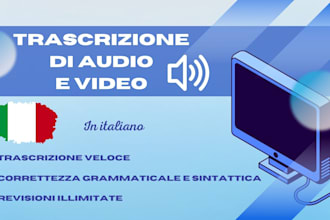 trascrizione di video e audio