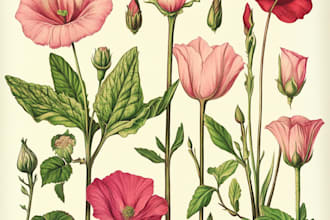draw watercolour botanical illustrations