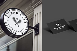 design a modern minimalist kitchen restaurant logo
