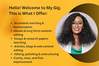 humanize ai content, edit ebook, rewrite chat gpt essay, capstone project