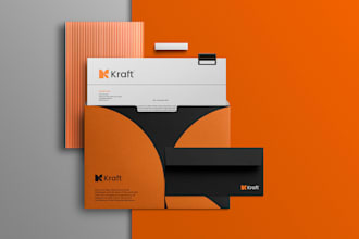 design business card , letterhead and full stationery branding kit with logo