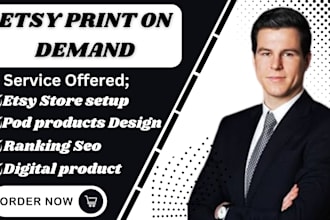 design etsy print on demand digital product shopify printful print on demand SEO