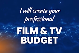 create a premium film or TV budget breakdown with movie magic