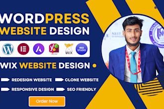 do wordpress website design and wix website design or redesign website