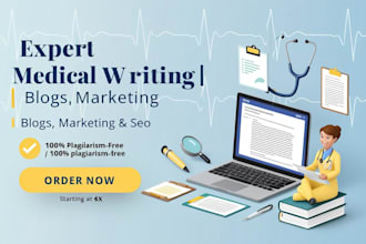write engaging and SEO optimized healthcare blog posts and website content