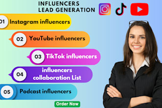 find the best tiktok instagram youtube influencer leads