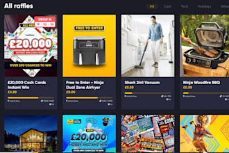 design competition website, raffle website, giveway website, raffle business