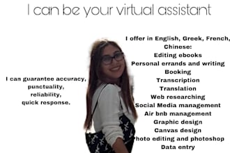 be your personal assistant in english, greek, french, chinese