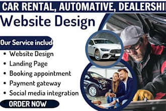 build car rental website automotive website dealership website booking website