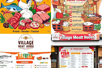 make awesome vibrant physical store banner design