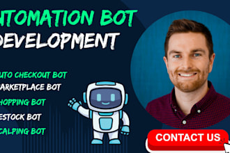 develop auto checkout bot, auto buying bot, auto purchase bot, scalping bot