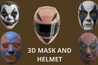 design custom 3d helmet 3d mask helmet japanese mask oni mask wearable cosplay
