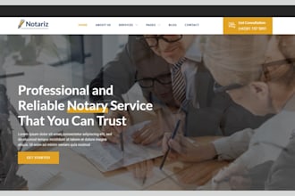 design notary website notary landing page notary service lawyer website notary
