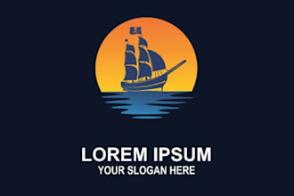 make amazing boat, ship, and yacht logo