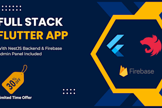 develop a full stack flutter mobile app with nestjs backend