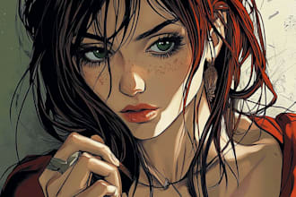 sketch anime manga comic book cover design comic book