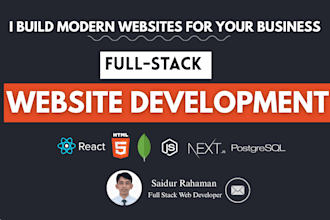 build a custom website using react, node, mongodb or postgresql