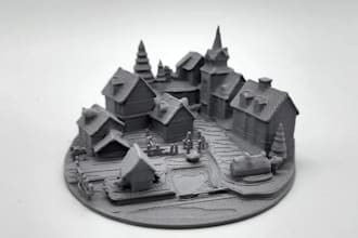 build 3d villlage,tabletop miniature game accessories,stl file of terrain,house