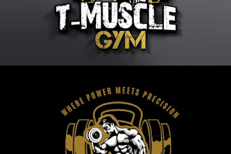 give different men and women gym fitness logo design
