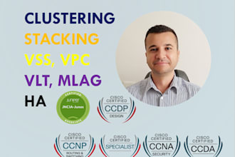 configure stacking, clustering, routers, switches, firewalls