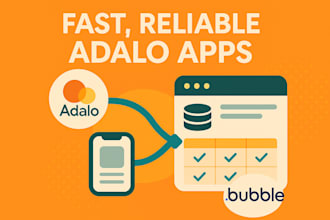 develop a web or mobile application using adalo or bubble