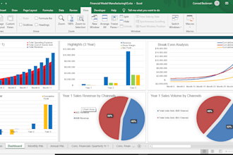 build a financial model, projections, or forecasts and excel dashboard