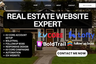 lofty crm website kv core lead generation boldtrail expert reality idx website