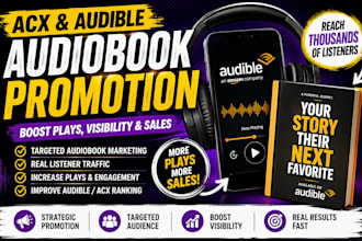 promote acx audiobook and boost audible sales with social media marketing