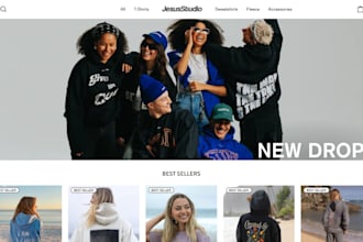 design trendy christian clothing store clothing shopify website