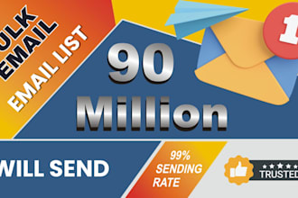 send 290 million bulk email blast, email marketing campaign to inbox and SMS