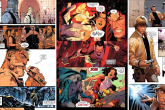 create custom comic, webcomic, webtoon, manga style illustrations, and anime art