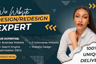 design or redesign a professional wix ecommerce, wix, wix website