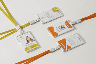 design id badge, identity card and lanyard