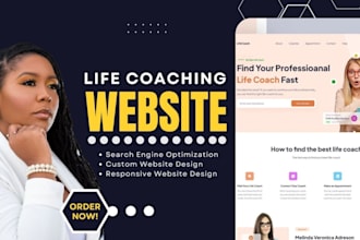 design life coaching website, consultant website and landing page ngo website
