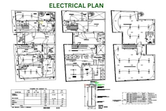 do electrical drawing, lighting and mep plan using autocad and revit